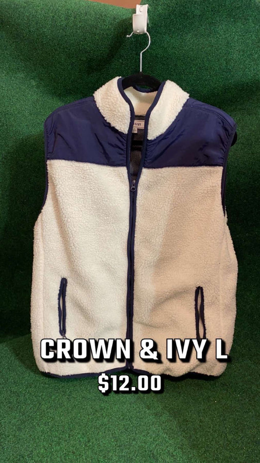 #98 Large crown and ivy vest