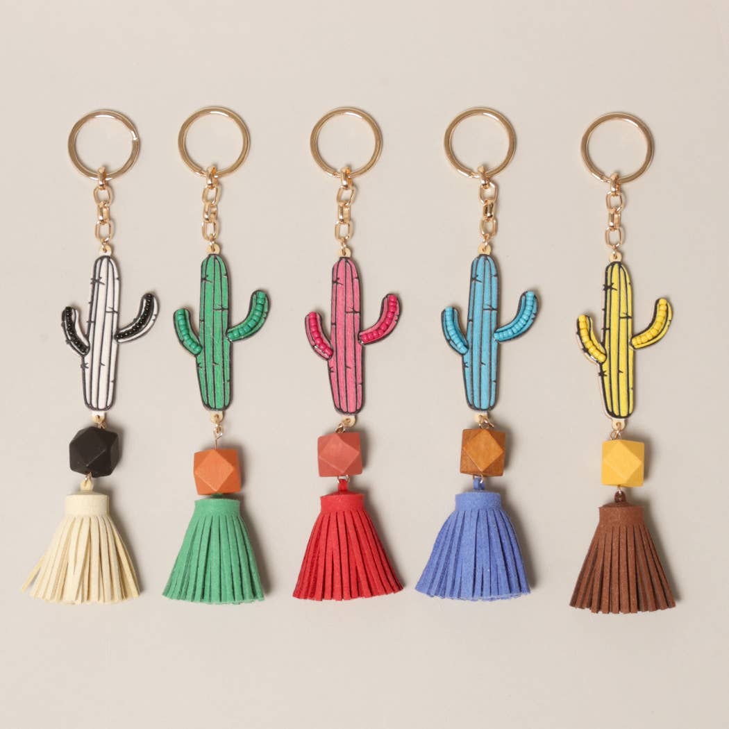 Cactus Tassel Keyring