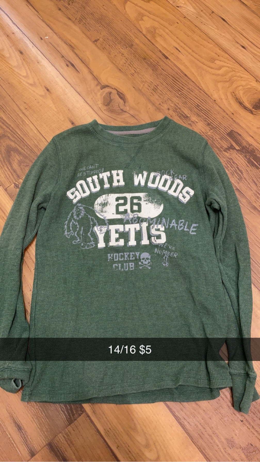 #160 14/16 south woods long sleeve