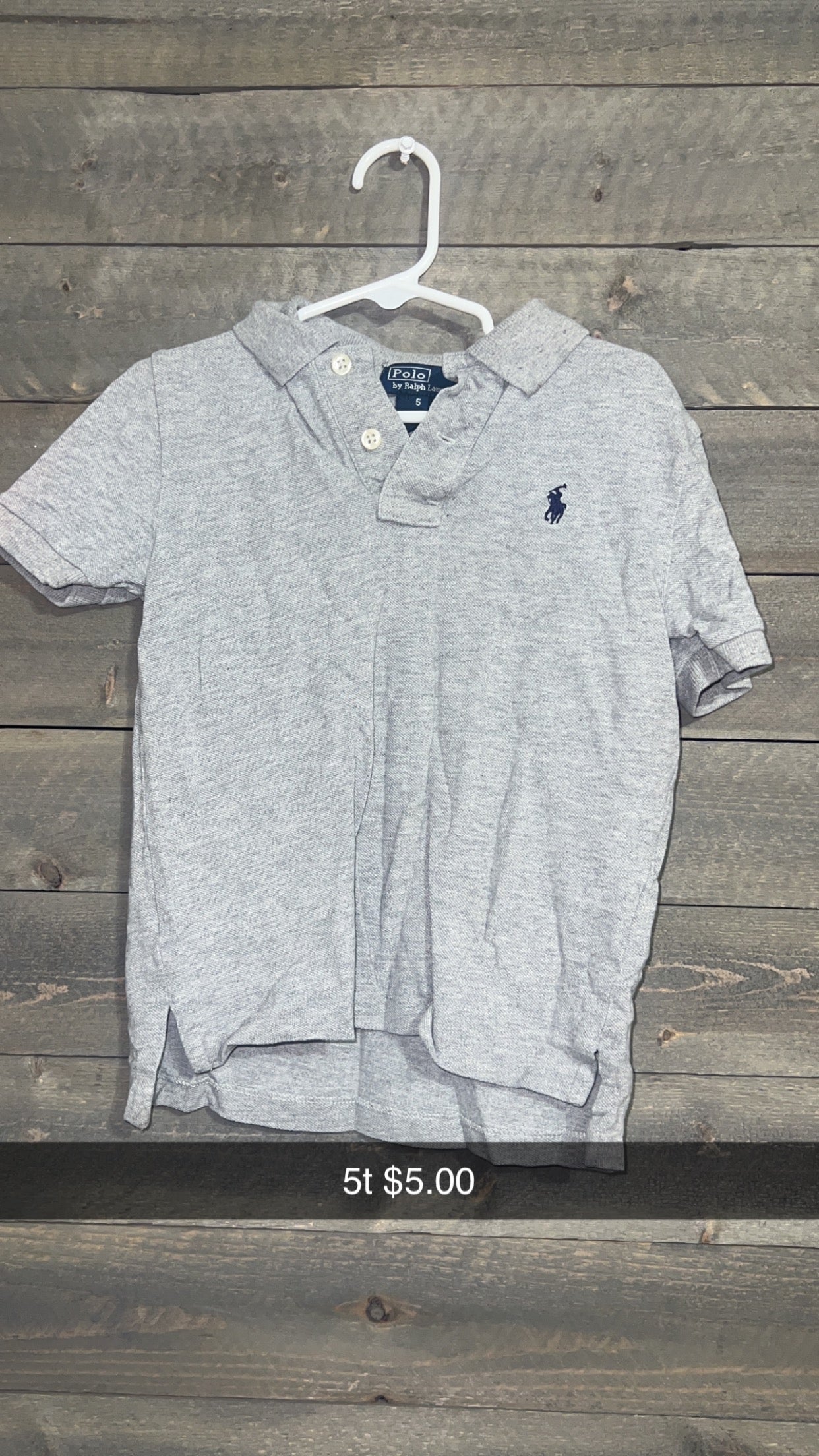 #77 5t gry polo