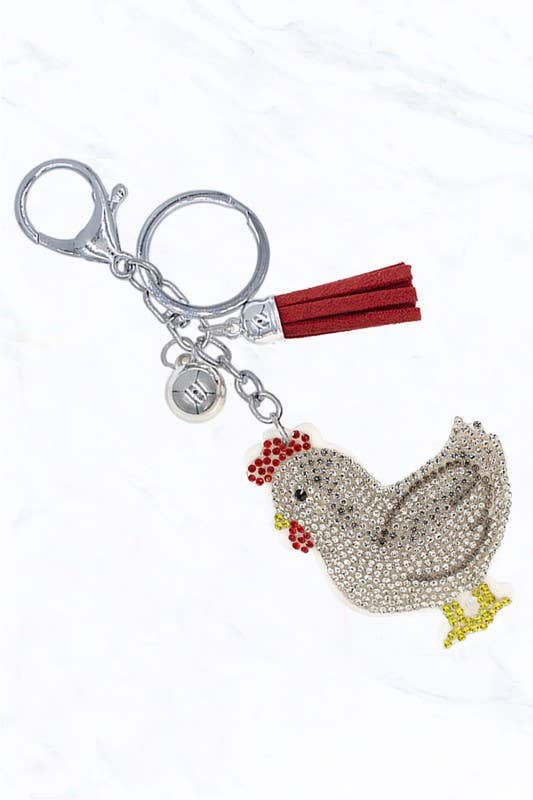 White Hen Keychain