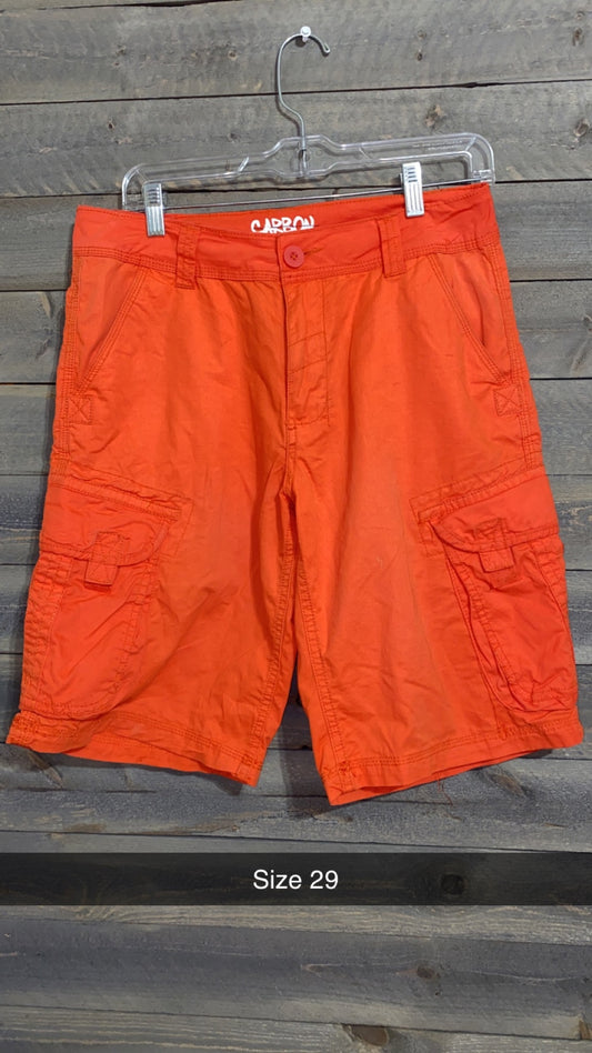 #19 mens size 29 orange shorts