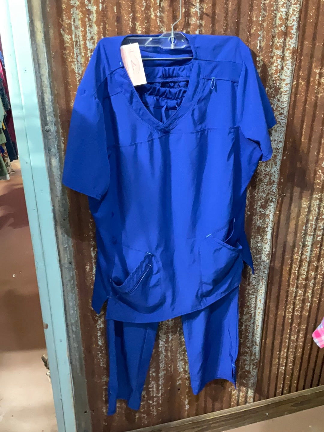 #128 blue scrub set 3x