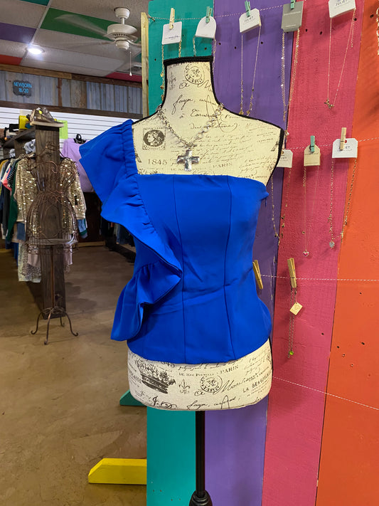 CC BLUE ONE SHOULDER