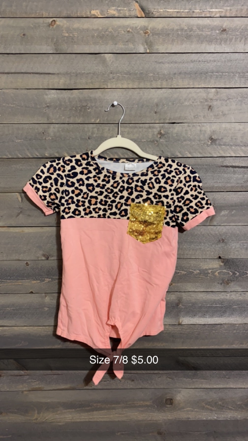 #25 7/8 LEOPARD PINK W/GOLD POCKET 10/23