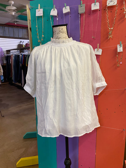 CC WHITE NECK TOP