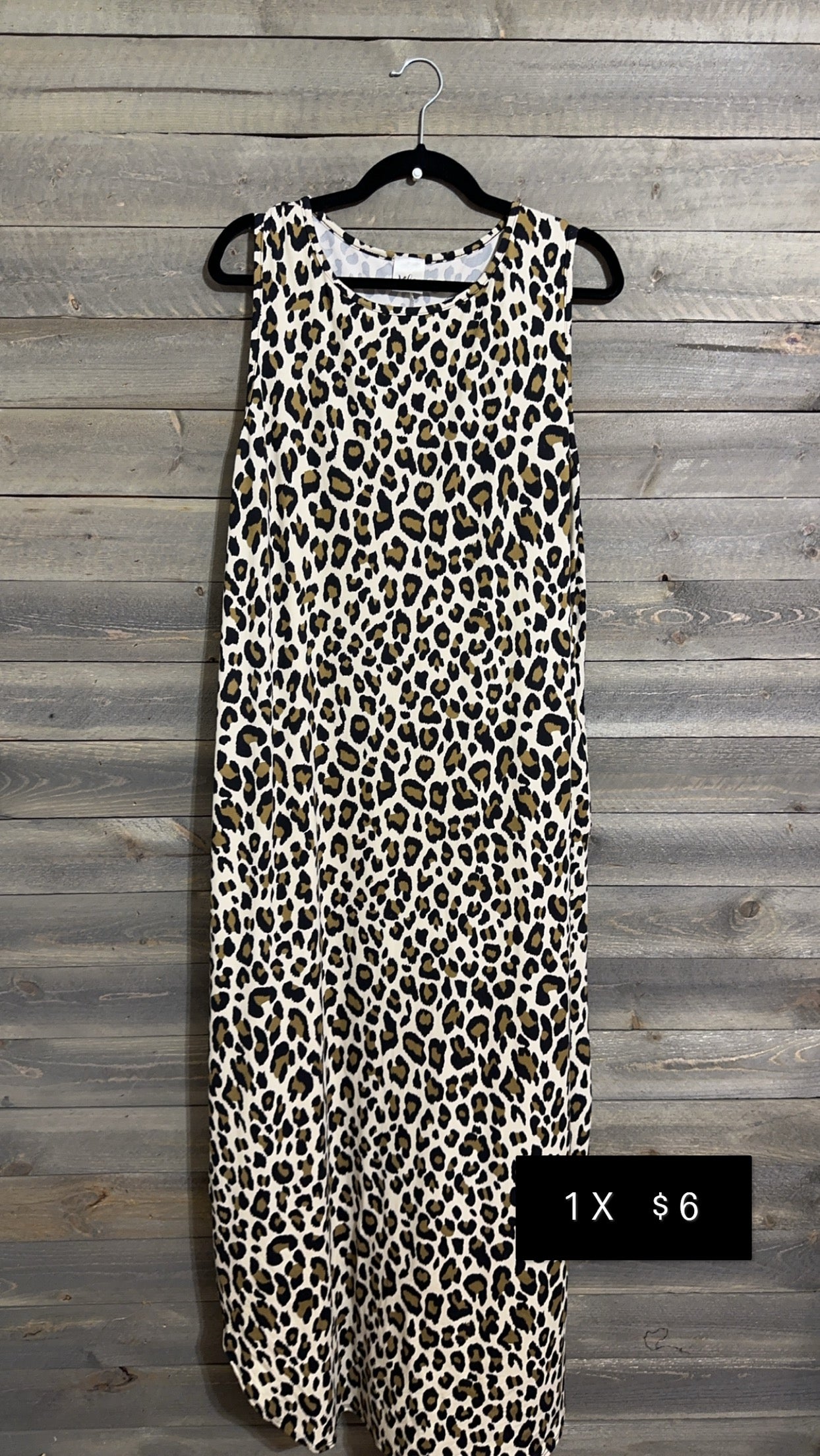 #111 1X LEOPARD MAXI DRESS NOV