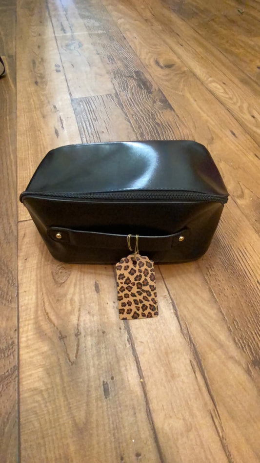 Faux Leather Travel Makeup Bag