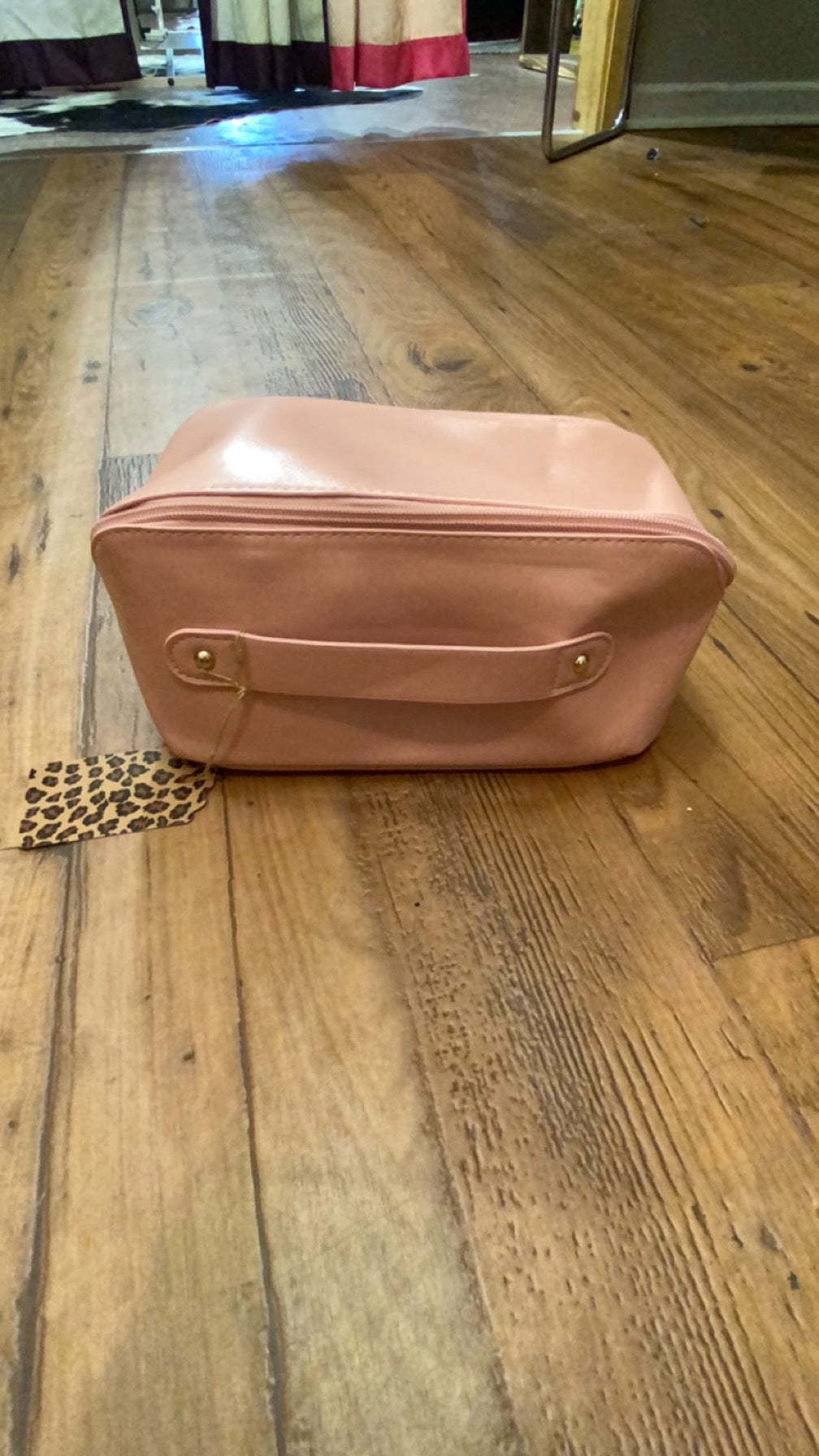 Faux Leather Travel Makeup Bag