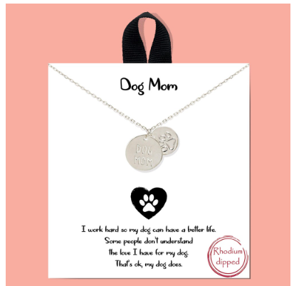 DOG MOM NECKLACE WITH PENDANT