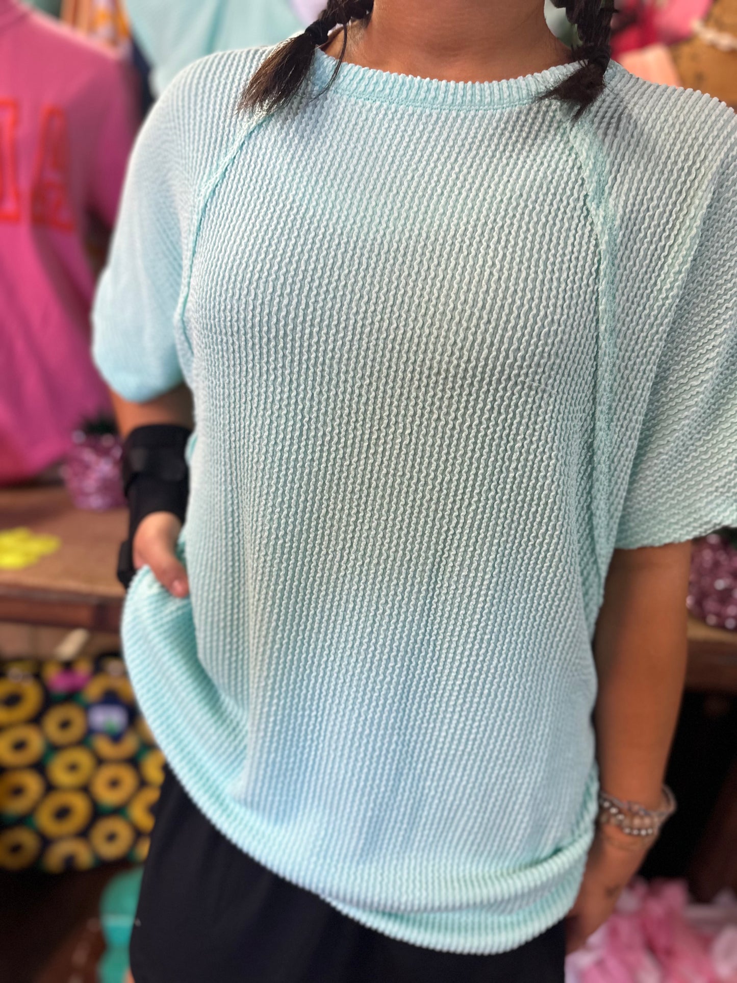 URBAN RIBBED TOP: MINT