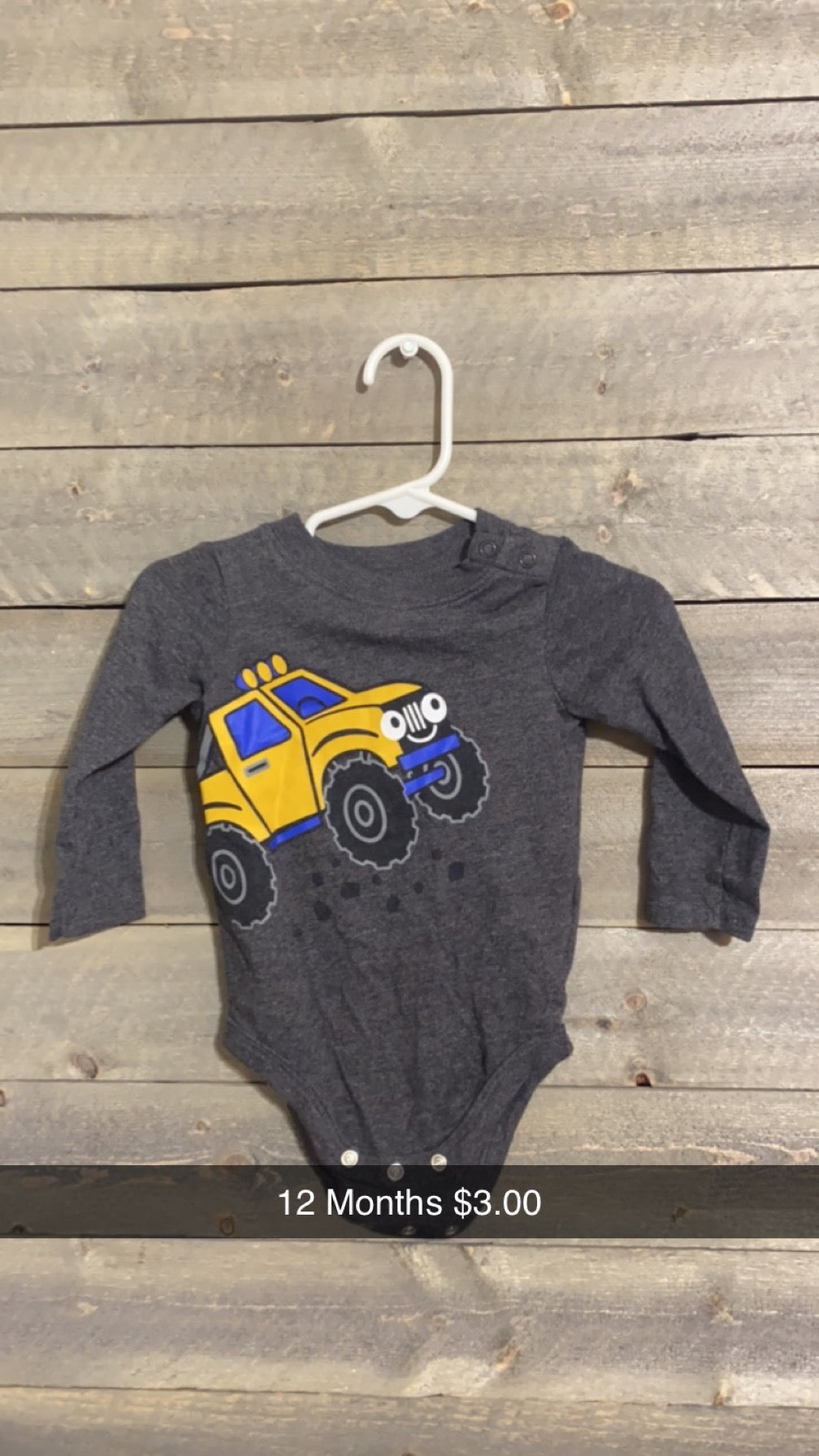 #2 MONSTER TRUCK ONSIE 12M 10/23