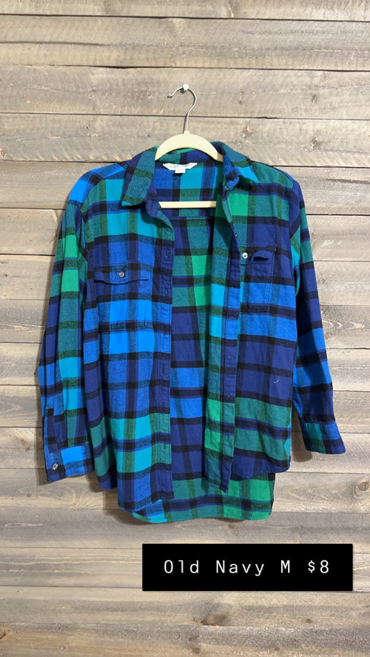 #111 MED BLUE/GREEN FLANNEL NOV