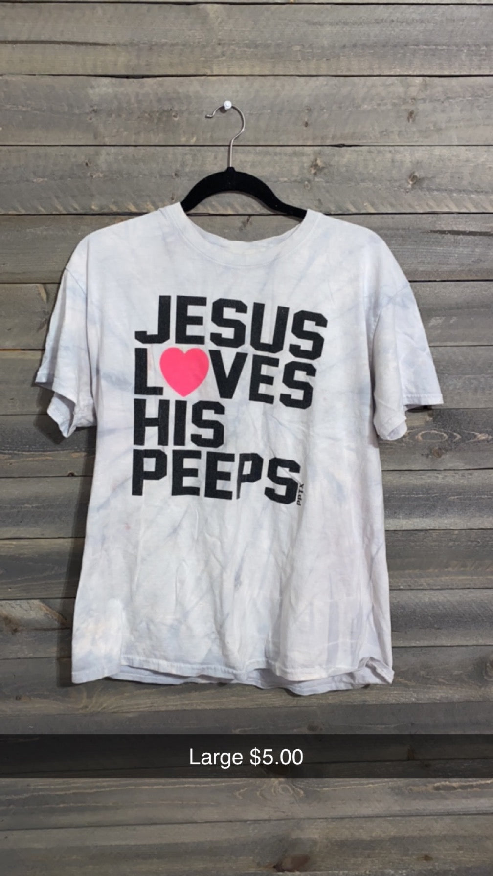 #1 JESUS LOVES HIS PEEPS LARGE 10/23