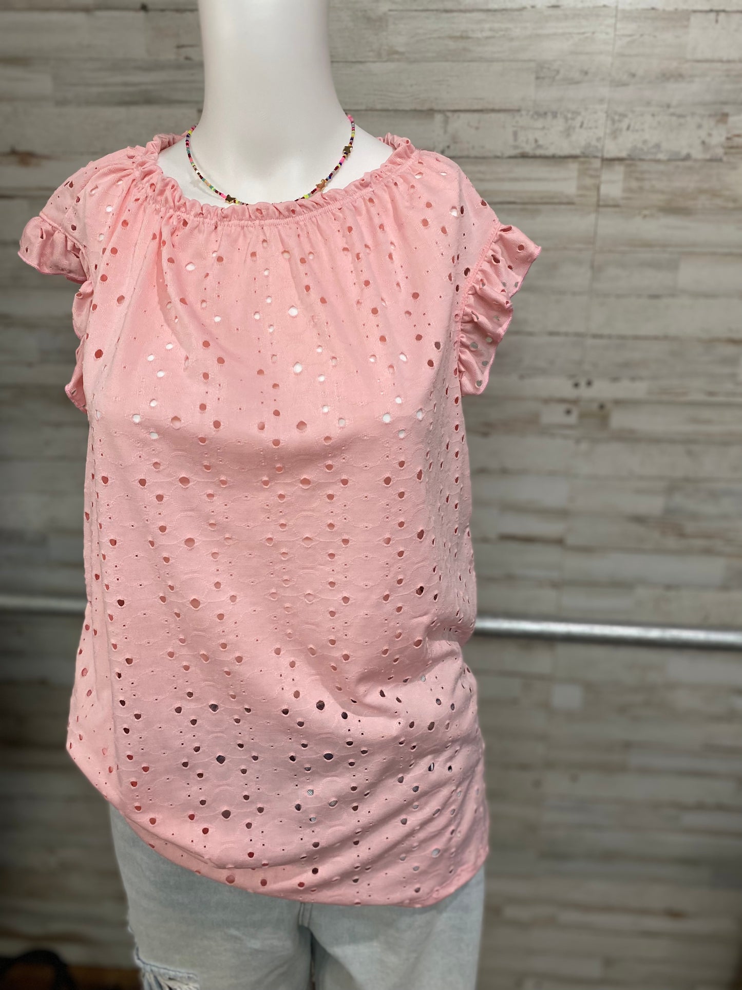 Sale Ruffle Pink Top