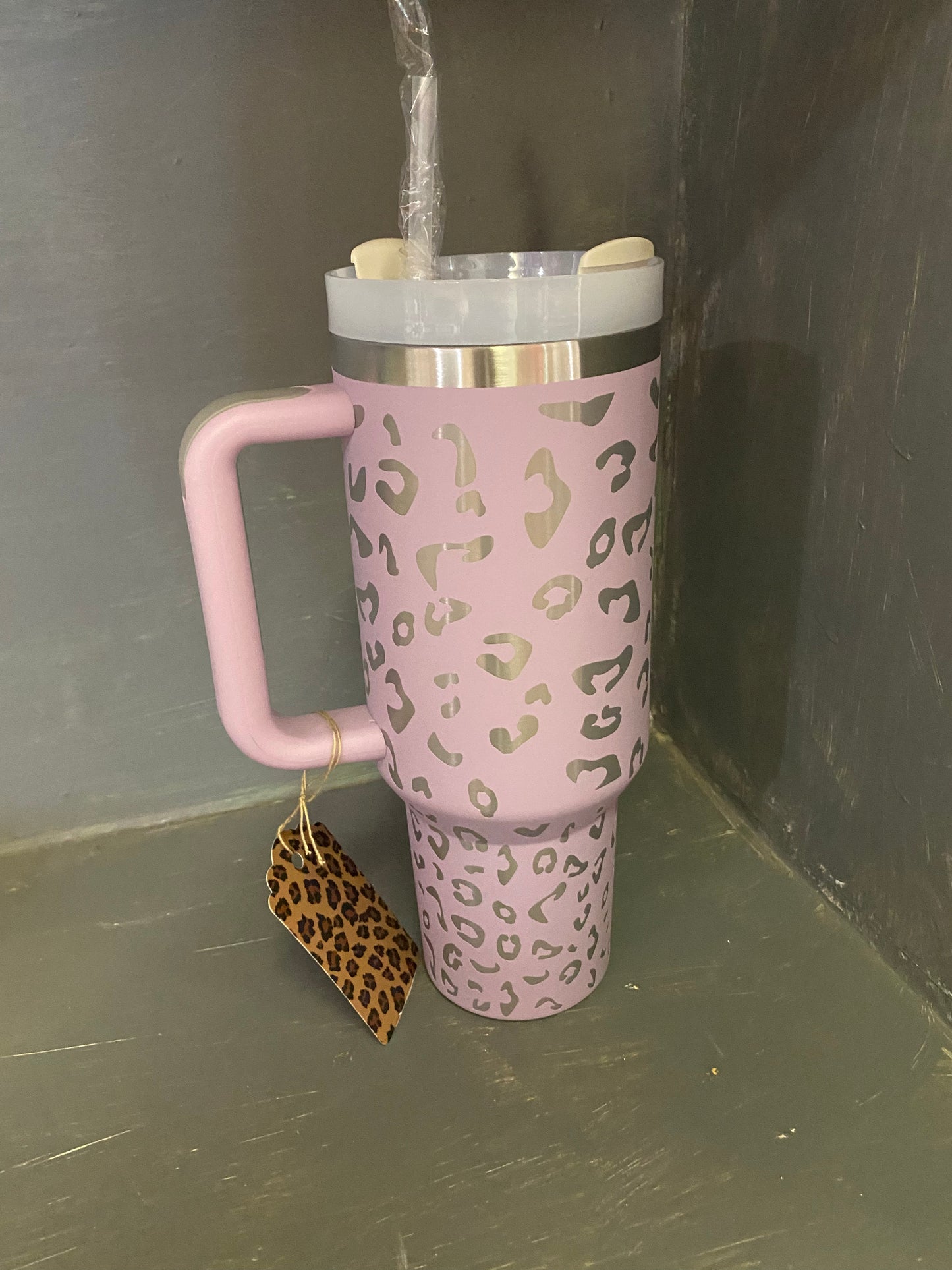 40oz Leopard Engraved Tumbler