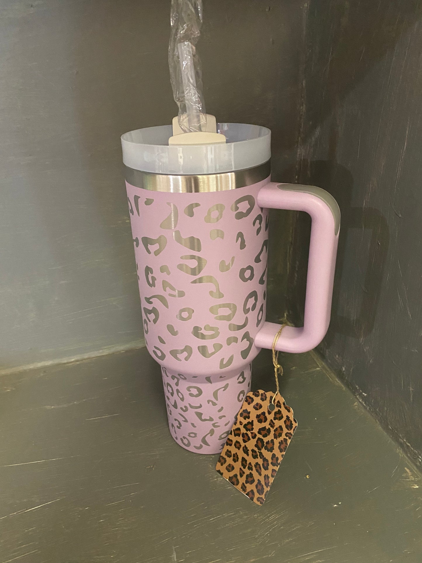 40oz Leopard Engraved Tumbler