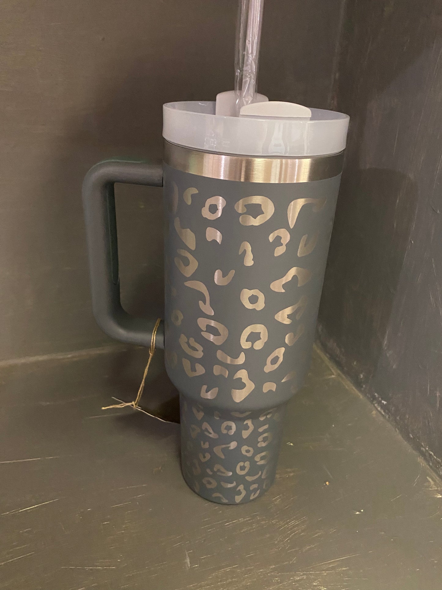 40oz Leopard Engraved Tumbler