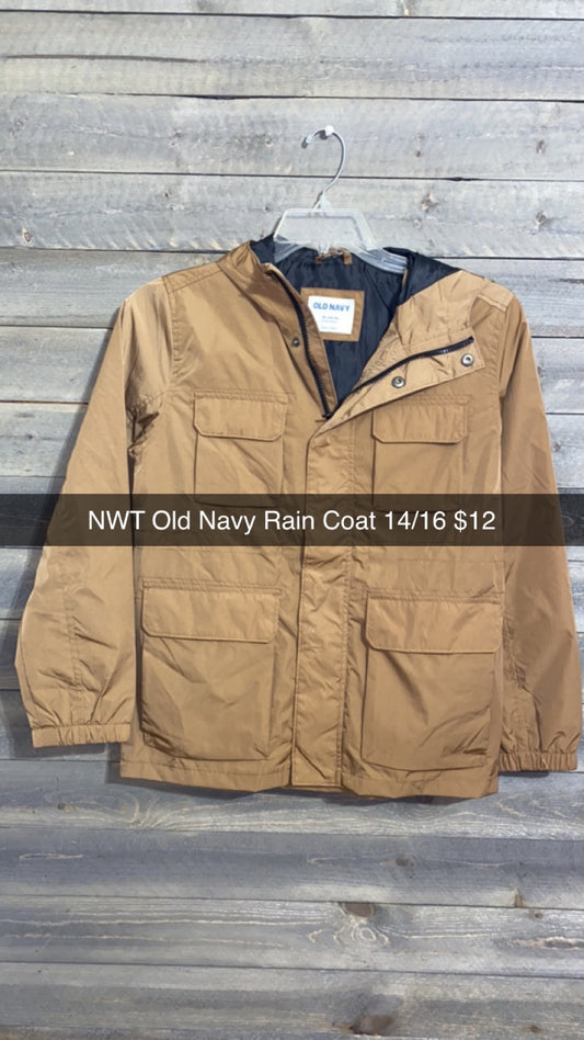 #1 NWT Old Navy Rain Coat 14/16 (9/23)