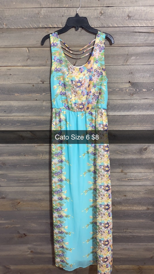 #1 Cato Blue Floral Dress Size 6 (9/23)