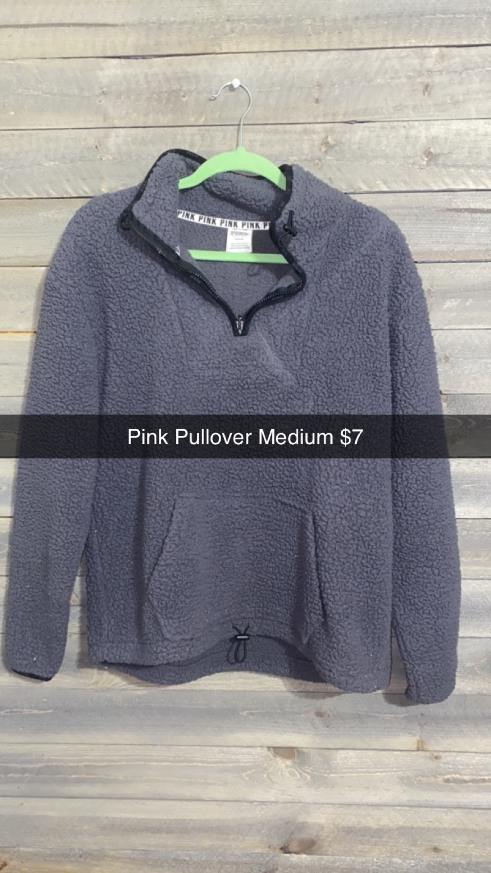 #2 PINK SHERPA PULLOVER MED NOV