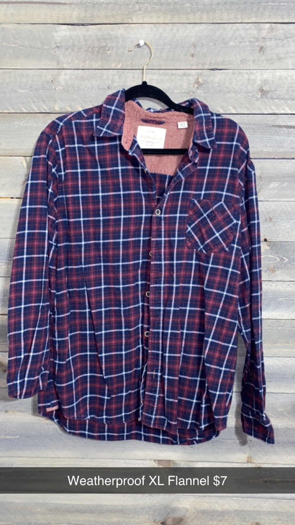 #9 WEATHERPROOF XL FLANNEL NOV