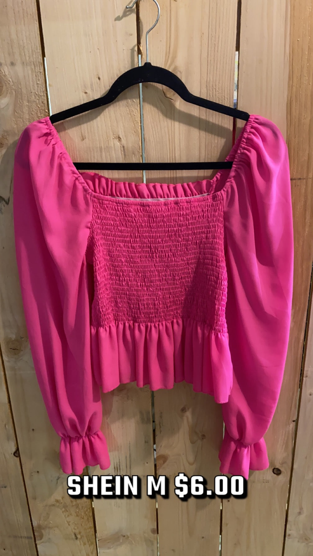 #74 PINK SHEIN TOP MED 1/24