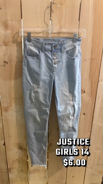 #74 JUSTICE GIRLS 14 JEANS 1/24