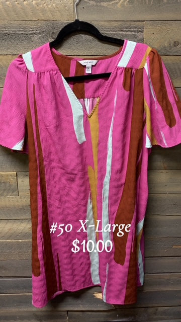 #50 Xlarge Pink Dress Top