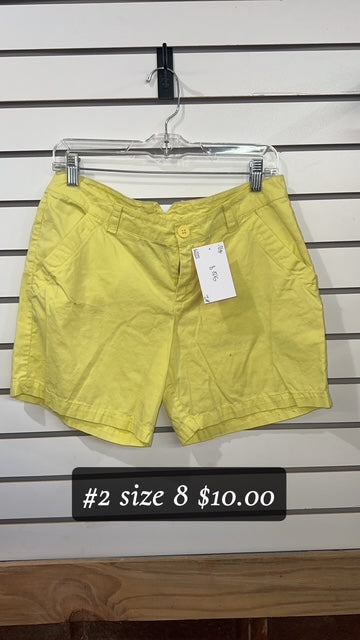 #2 YELLOW COLUMBIA SHORTS SIZE 8