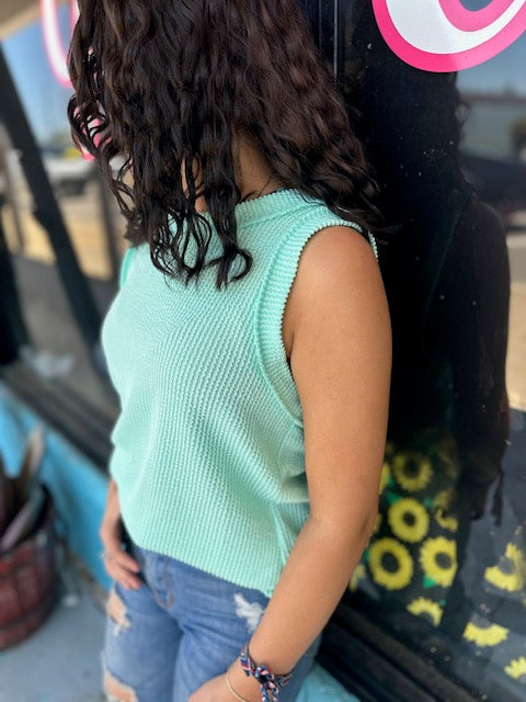 MINT RIBBED TANK