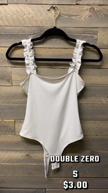 #109 WHITE BODYSUIT SMALL 4/1