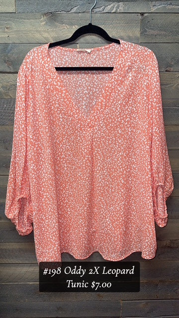 #198 2X ODDY LEOPARD TUNIC