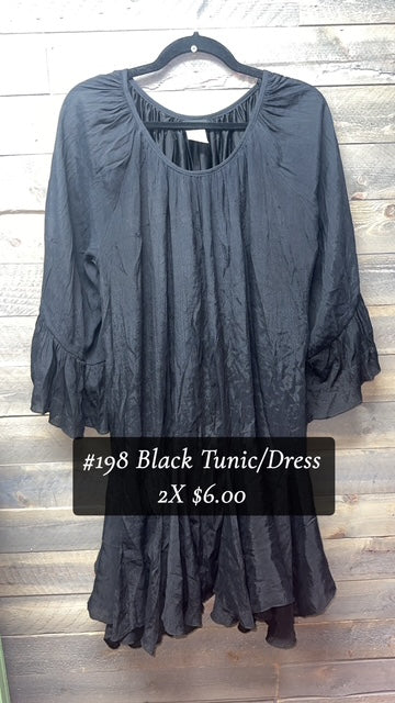 #198 2X BLACK TUNIC/DRESS