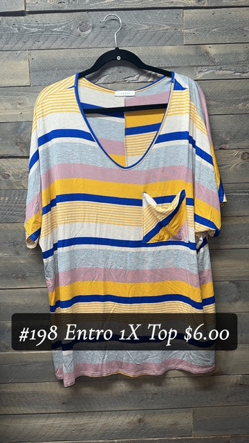 #198 ENTRO STRIPPED 1X TOP