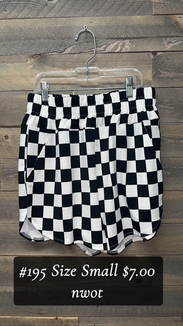 #195 SMALL CHECKERED PANTS NWOT