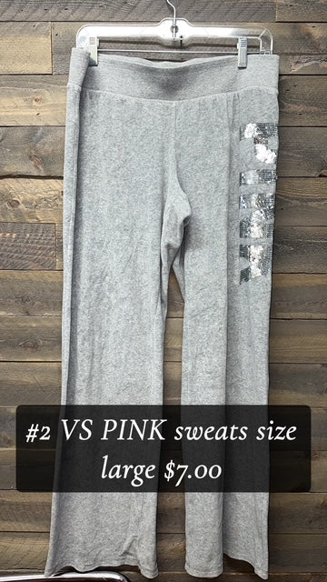 #2 VS PINK SWEATS SIZE LARGE