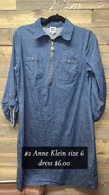 #2 ANNE KLEIN SIZE 6 DRESS