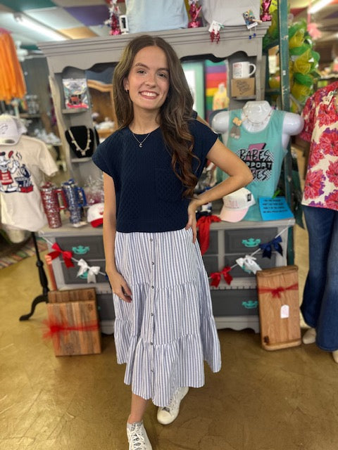 CC NAVY MAXI DRESS