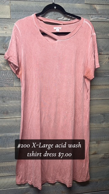 #200 XL ACID WASH DRESS