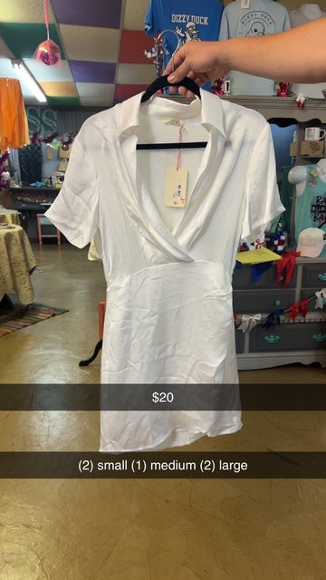 CC WHITE SILK DRESS