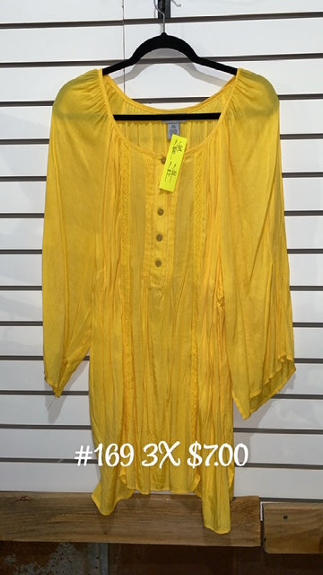 #169 3X Yellow Top