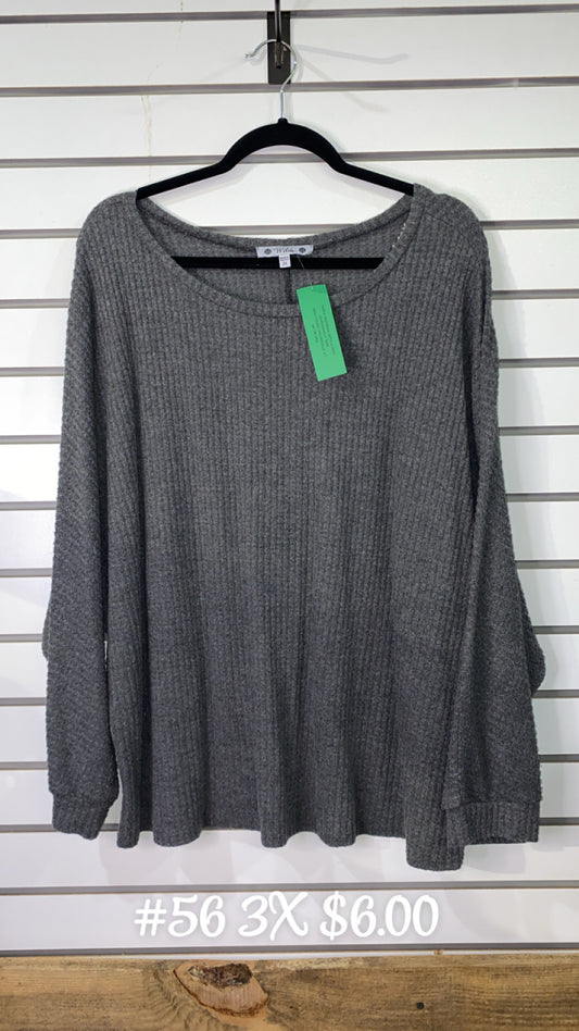 #56 3x Long Sleeve Grey Sweater(Copy)