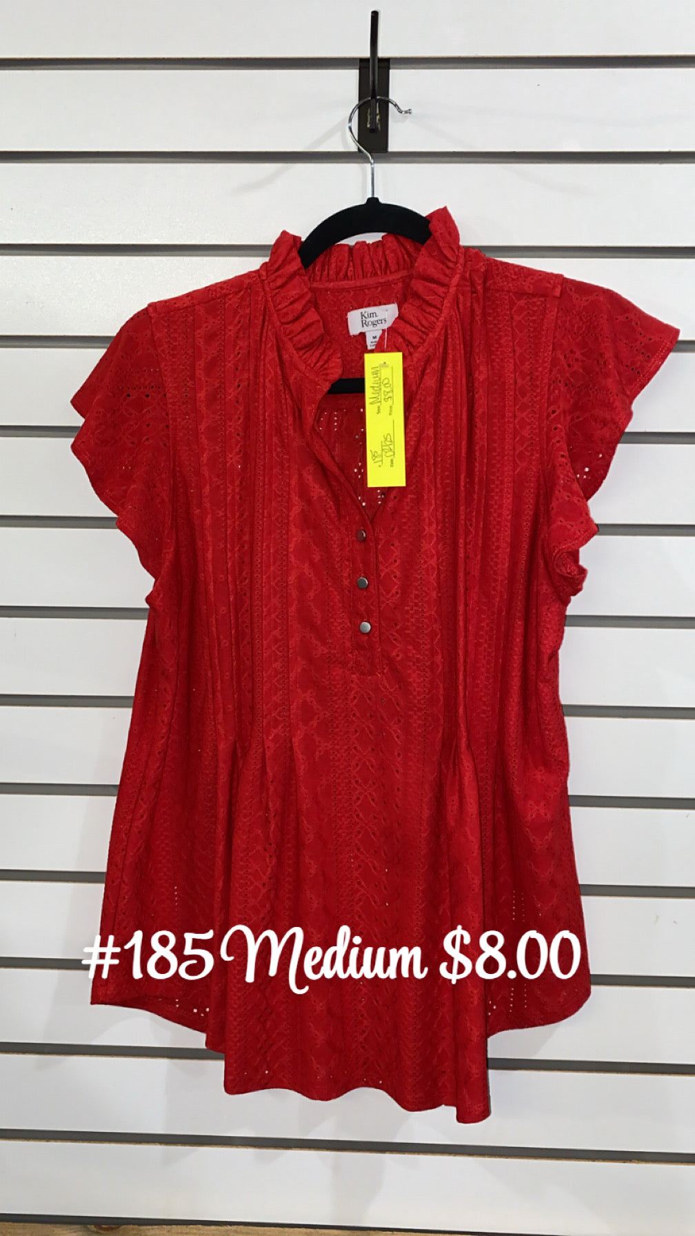 #185 Medium Red Top