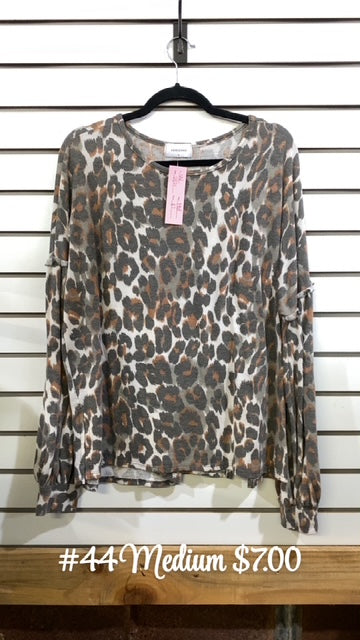 #44 Medium Cheetah Long Sleeve