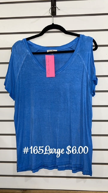 #165 Large Blue Top