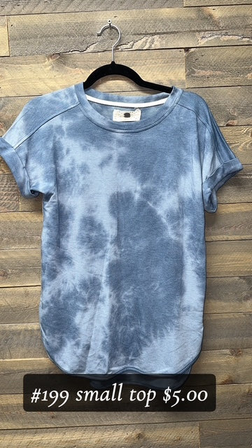 #199 Small Blue TyeDye Top