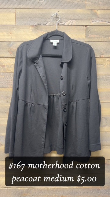 #167 Motherhood Cotton Peacoat Medium