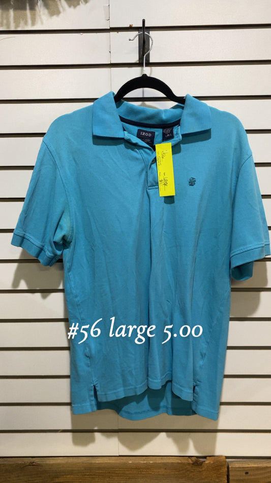 #56 Large Blue Polo