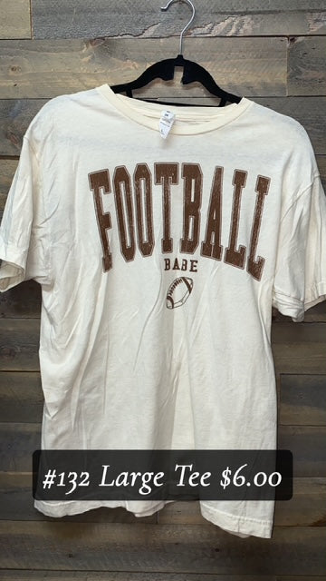 #132 Large Football Babe Tee
